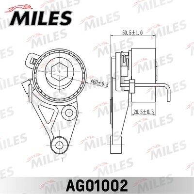 Miles AG01002 - Rullo tenditore, Cinghia dentata autozon.pro