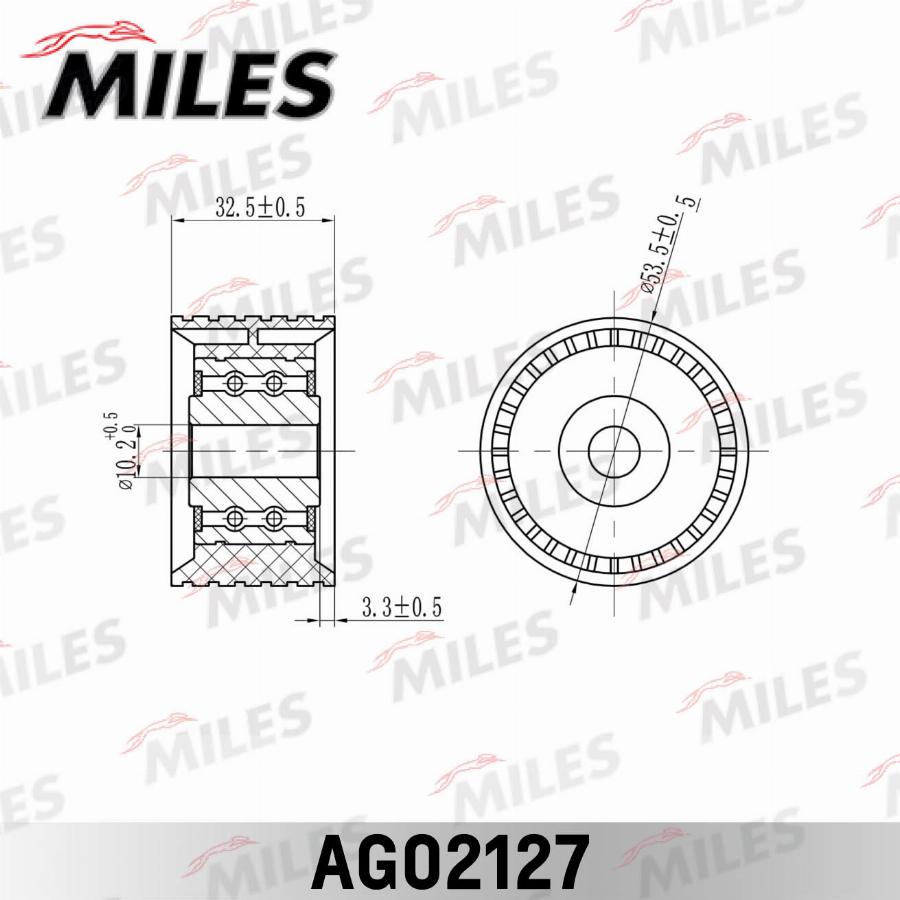 Miles AG02127 - Galoppino / Guidacinghia, Cinghia dentata autozon.pro