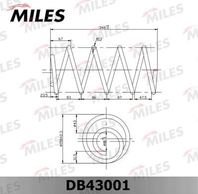 Miles DB43001 - Molla autotelaio autozon.pro