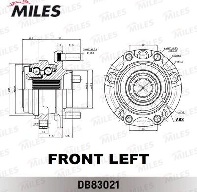 Miles DB83021 - Kit cuscinetto ruota autozon.pro