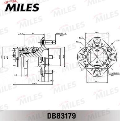 Miles DB83179 - Kit cuscinetto ruota autozon.pro