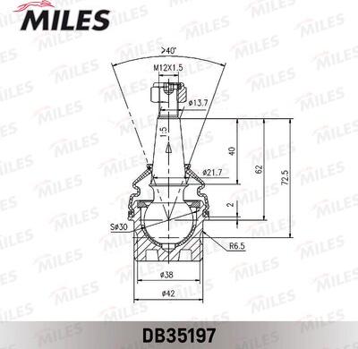 Miles DB35197 - Giunto di supporto / guida autozon.pro