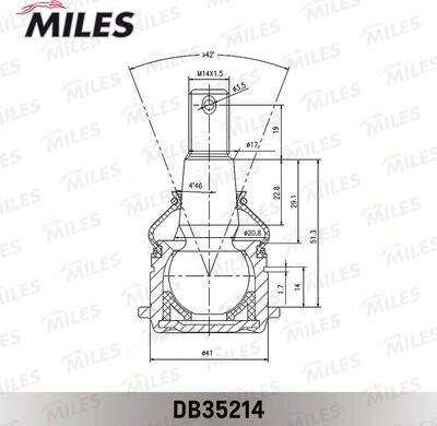 Miles DB35214 - Giunto di supporto / guida autozon.pro