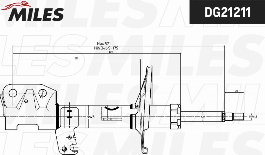 Miles DG21211 - Ammortizzatore autozon.pro