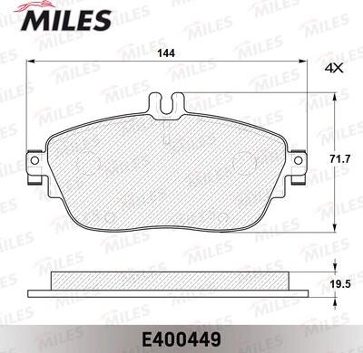 Miles E400449 - Kit pastiglie freno, Freno a disco autozon.pro