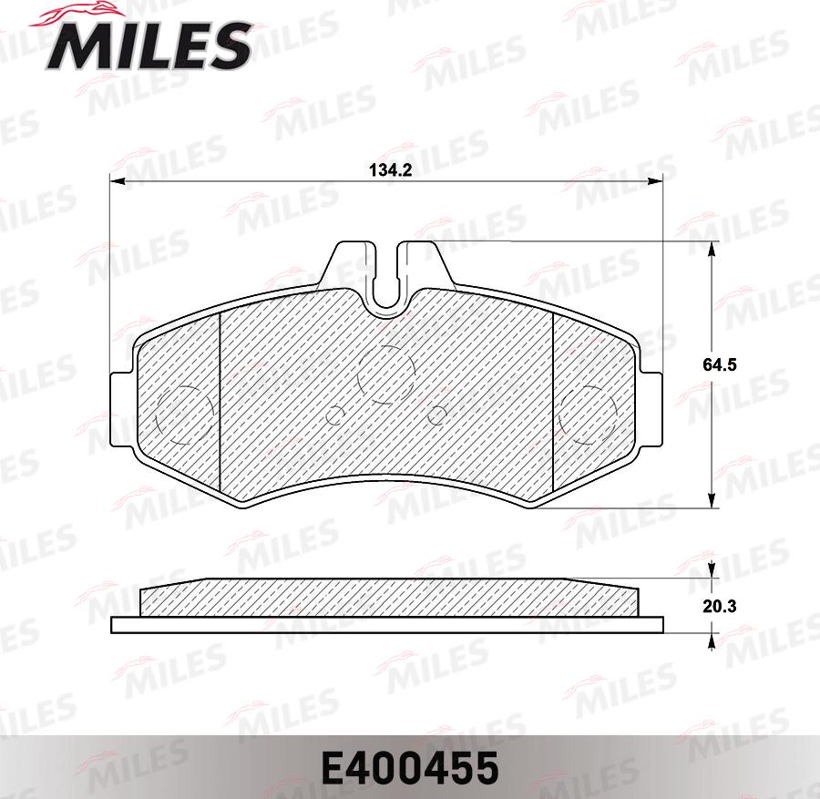 Miles E400455 - Kit pastiglie freno, Freno a disco autozon.pro