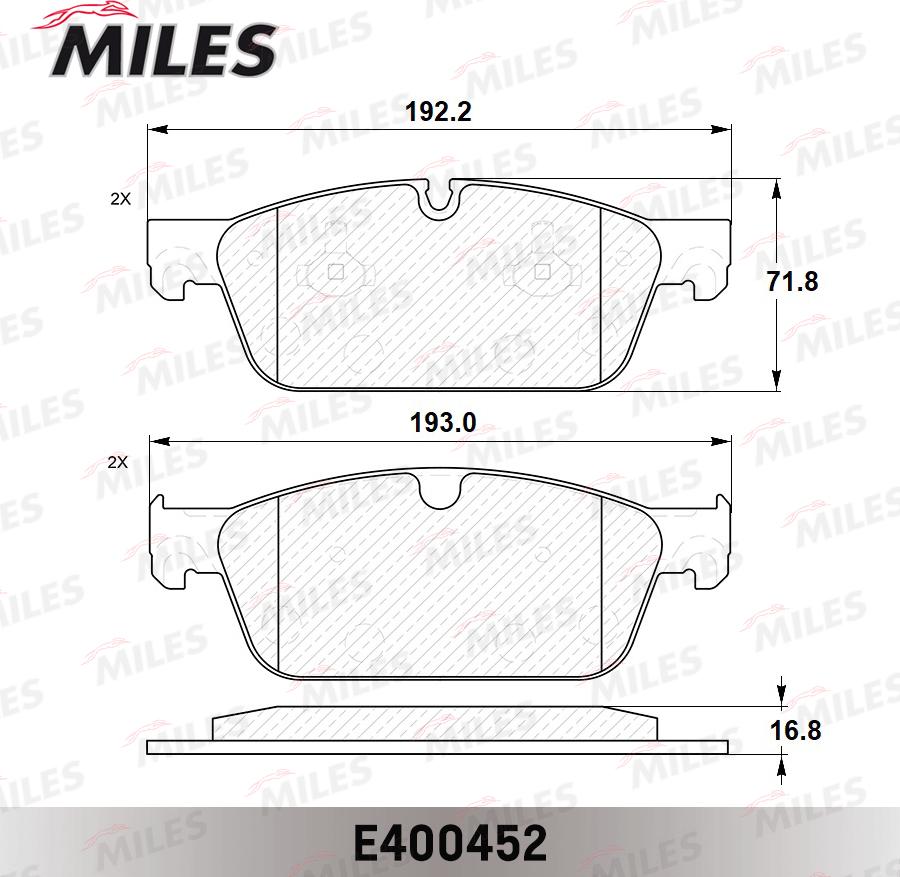 Miles E400452 - Kit pastiglie freno, Freno a disco autozon.pro