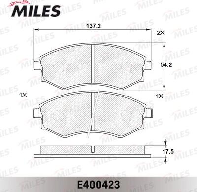 Miles E400423 - Kit pastiglie freno, Freno a disco autozon.pro