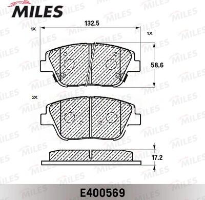 Miles E400569 - Kit pastiglie freno, Freno a disco autozon.pro