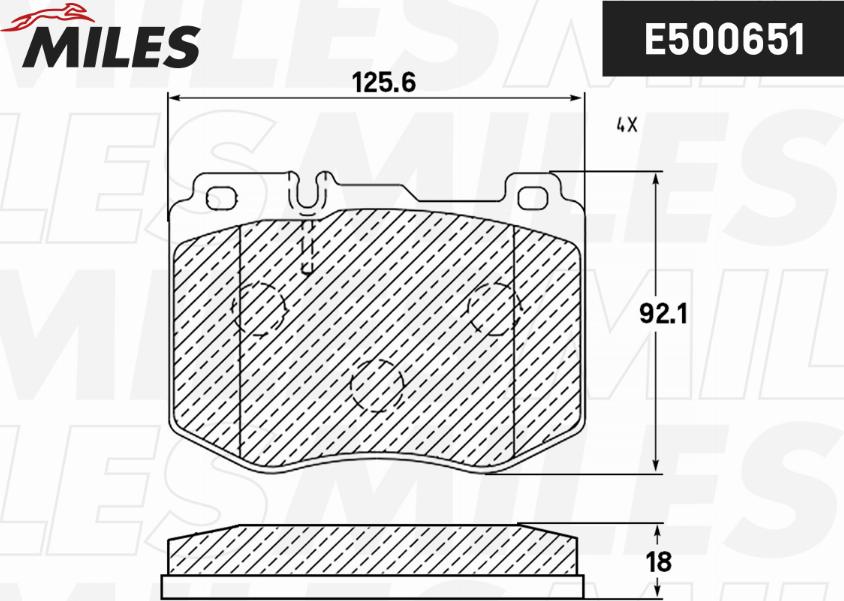 Miles E400651 - Kit pastiglie freno, Freno a disco autozon.pro