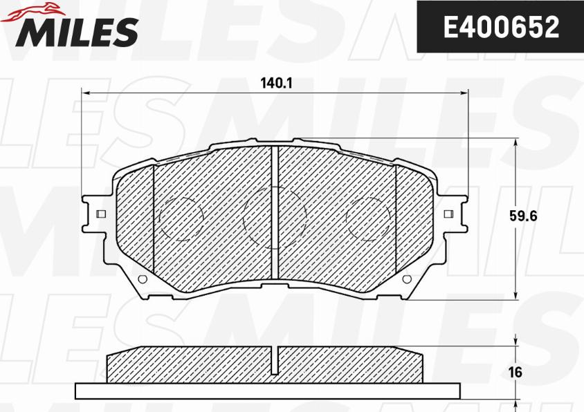 Miles E400652 - Kit pastiglie freno, Freno a disco autozon.pro