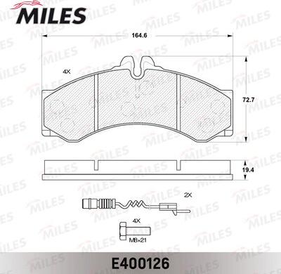 Miles E400126 - Kit pastiglie freno, Freno a disco autozon.pro