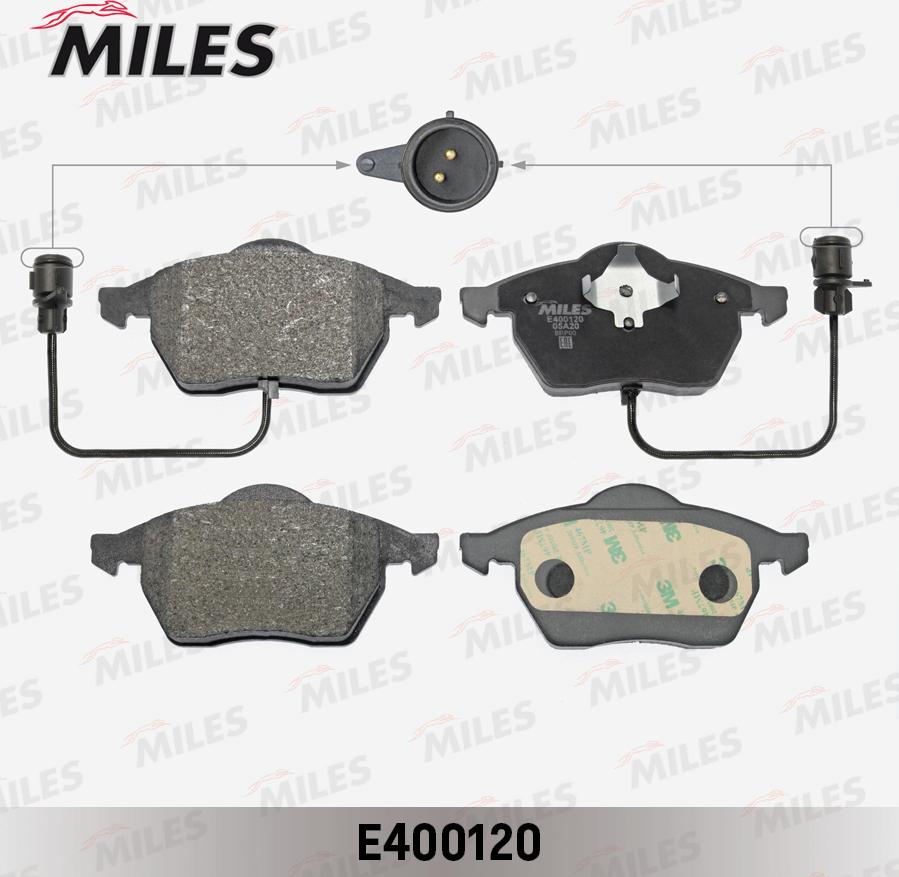 Miles E400120 - Kit pastiglie freno, Freno a disco autozon.pro