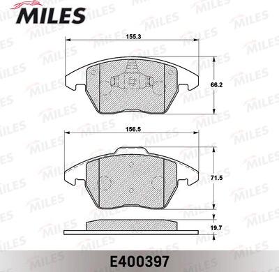 Miles E400397 - Kit pastiglie freno, Freno a disco autozon.pro