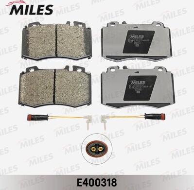 Miles E400318 - Kit pastiglie freno, Freno a disco autozon.pro