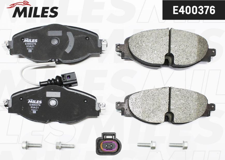 Miles E400376 - Kit pastiglie freno, Freno a disco autozon.pro