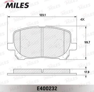 Miles E400232 - Kit pastiglie freno, Freno a disco autozon.pro