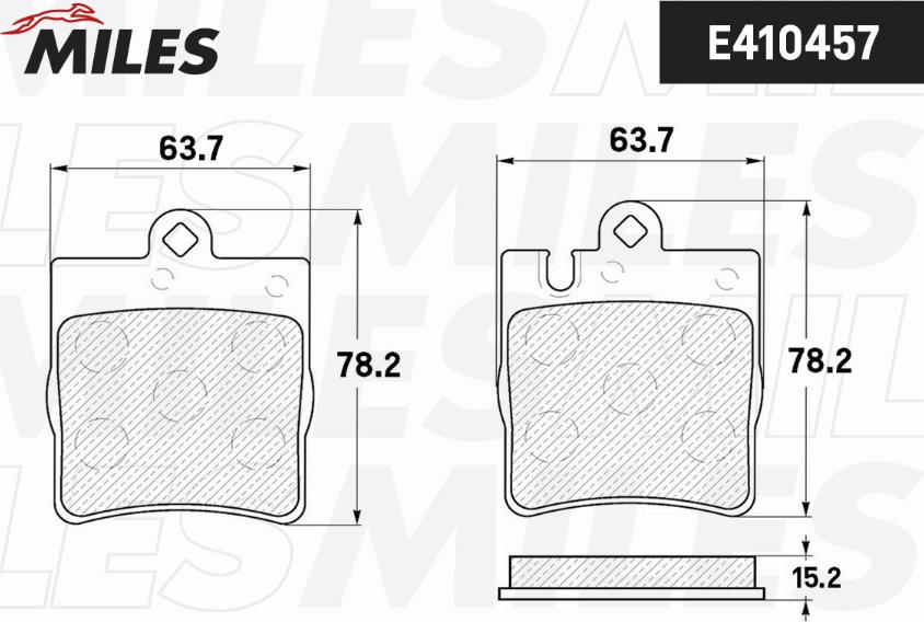 Miles E410457 - Kit pastiglie freno, Freno a disco autozon.pro