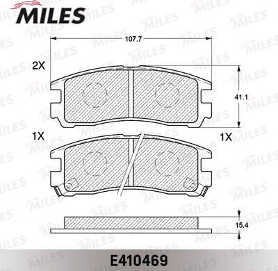 Miles E410469 - Kit pastiglie freno, Freno a disco autozon.pro