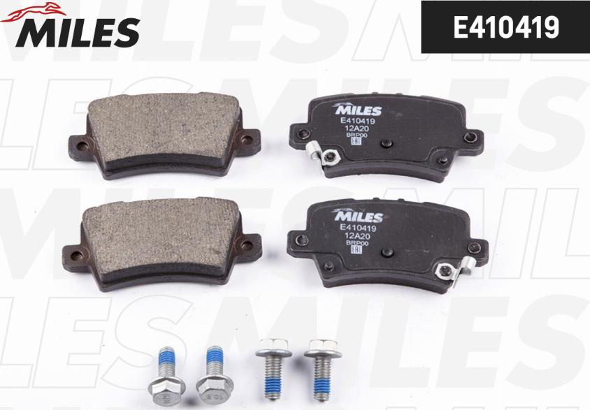 Miles E410419 - Kit pastiglie freno, Freno a disco autozon.pro