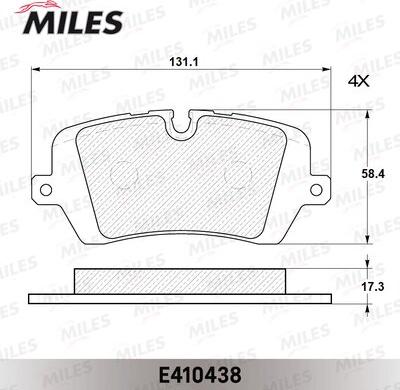 Miles E410438 - Kit pastiglie freno, Freno a disco autozon.pro