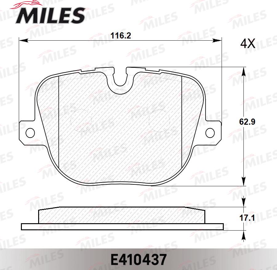 Miles E410437 - Kit pastiglie freno, Freno a disco autozon.pro