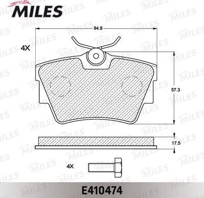 Miles E410474 - Kit pastiglie freno, Freno a disco autozon.pro