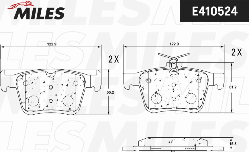 Miles E410524 - Kit pastiglie freno, Freno a disco autozon.pro