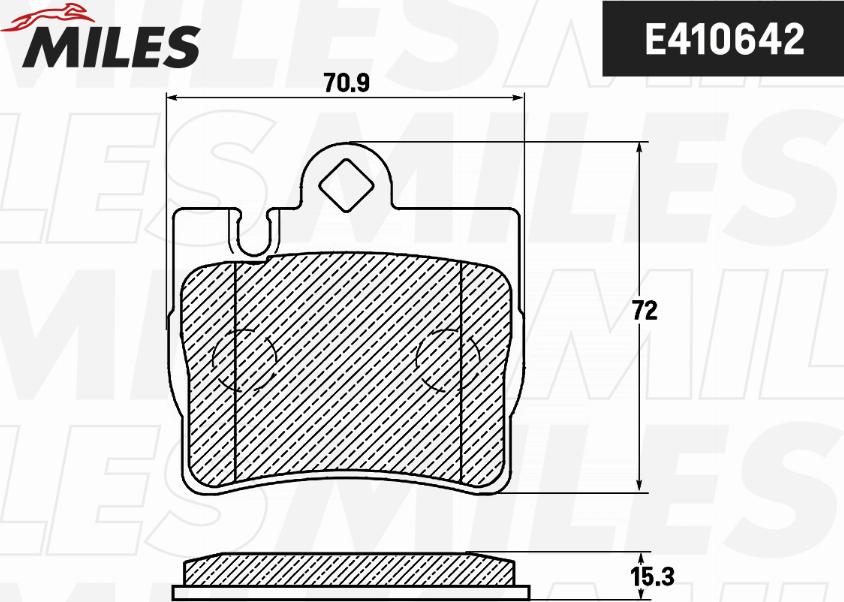 Miles E410642 - Kit pastiglie freno, Freno a disco autozon.pro