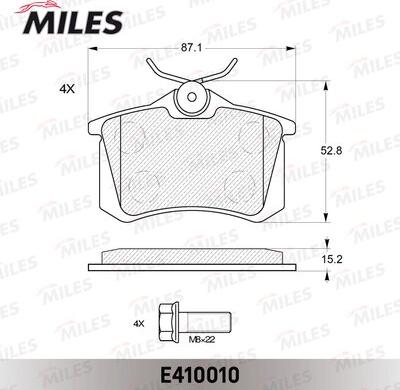 Miles E410010 - Kit pastiglie freno, Freno a disco autozon.pro