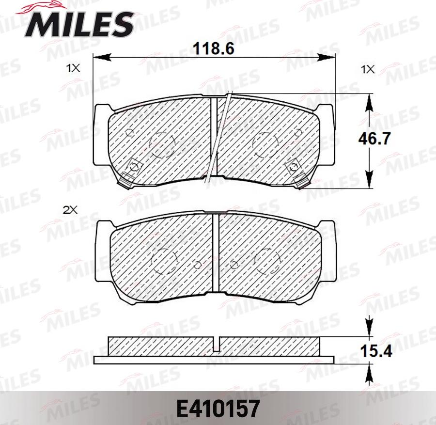 Miles E410157 - Kit pastiglie freno, Freno a disco autozon.pro