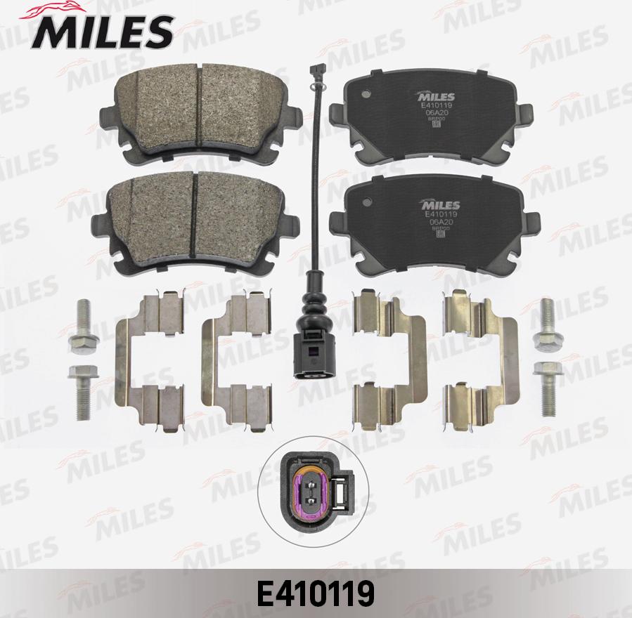 Miles E410119 - Kit pastiglie freno, Freno a disco autozon.pro