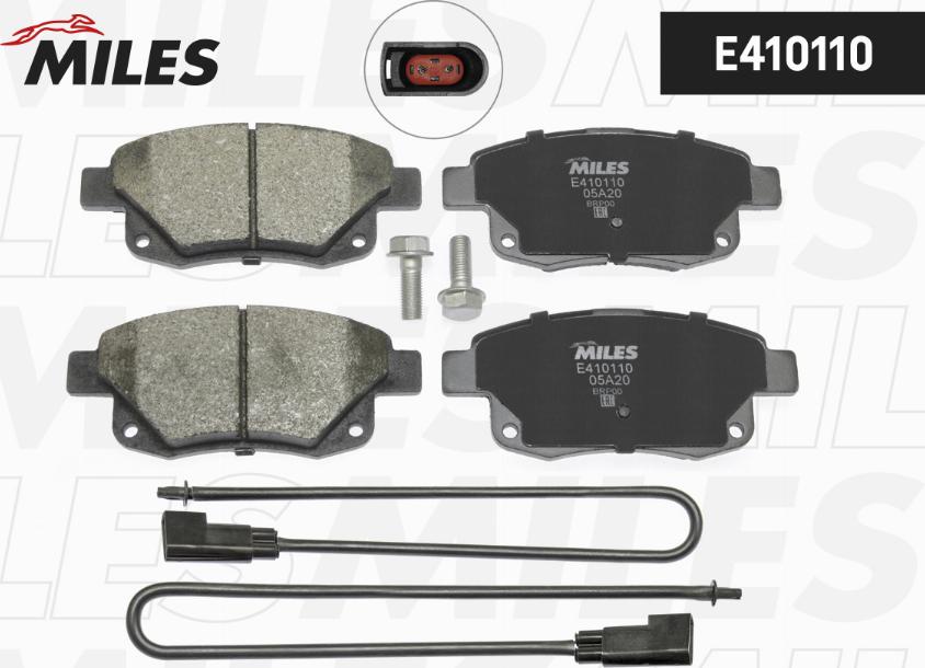 Miles E410110 - Kit pastiglie freno, Freno a disco autozon.pro