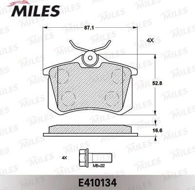 Miles E410134 - Kit pastiglie freno, Freno a disco autozon.pro