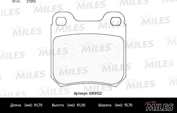 Miles E410122 - Kit pastiglie freno, Freno a disco autozon.pro