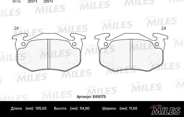 Miles E410175 - Kit pastiglie freno, Freno a disco autozon.pro