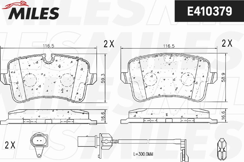 Miles E410379 - Kit pastiglie freno, Freno a disco autozon.pro