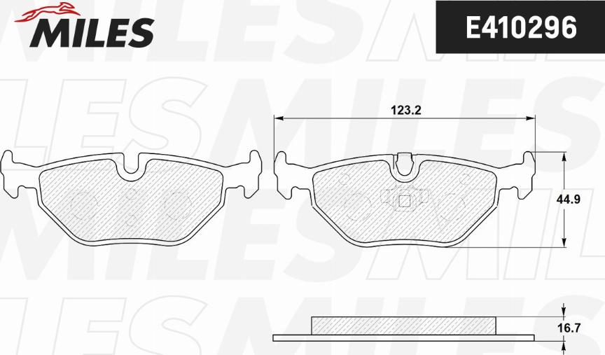 Miles E410296 - Kit pastiglie freno, Freno a disco autozon.pro