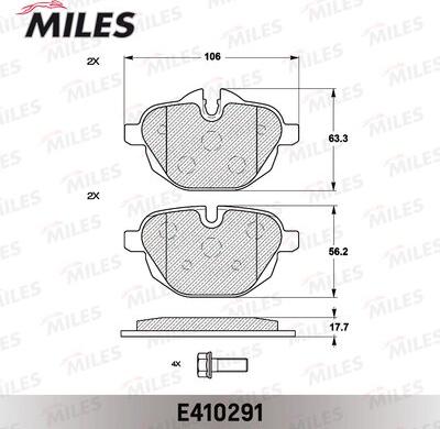 Miles E410291 - Kit pastiglie freno, Freno a disco autozon.pro