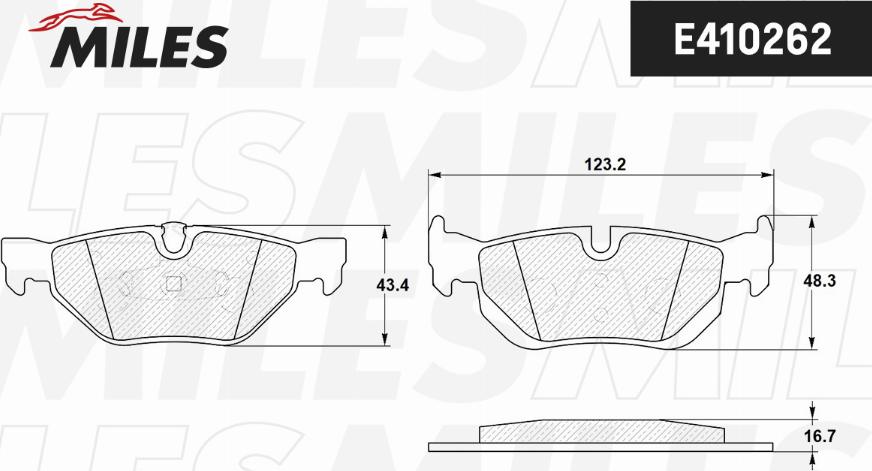 Miles E410262 - Kit pastiglie freno, Freno a disco autozon.pro