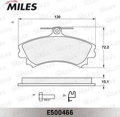 Miles E500466 - Kit pastiglie freno, Freno a disco autozon.pro