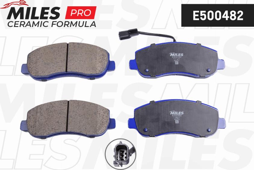 Miles E500482 - Kit pastiglie freno, Freno a disco autozon.pro