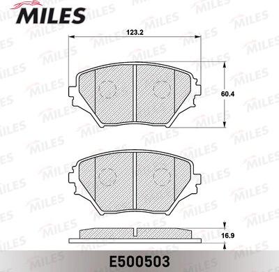 Miles E500503 - Kit pastiglie freno, Freno a disco autozon.pro