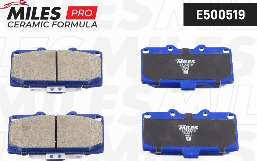 Miles E500519 - Kit pastiglie freno, Freno a disco autozon.pro