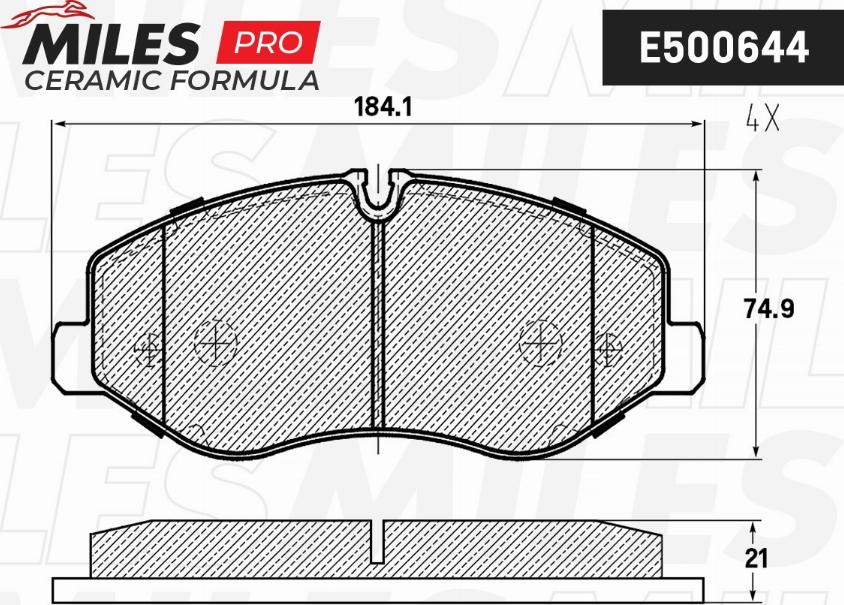 Miles E500644 - Kit pastiglie freno, Freno a disco autozon.pro