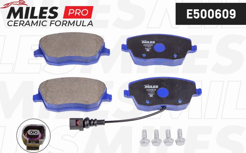 Miles E500609 - Kit pastiglie freno, Freno a disco autozon.pro