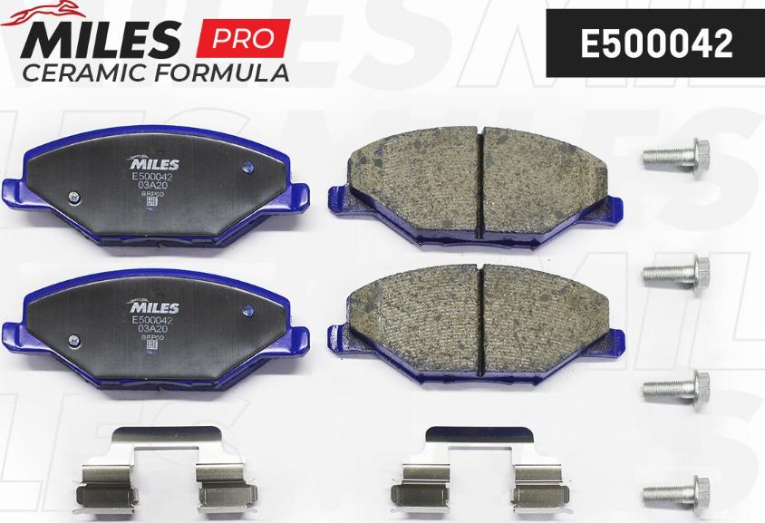 Miles E500042 - Kit pastiglie freno, Freno a disco autozon.pro