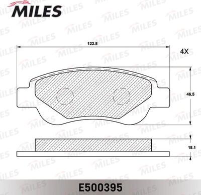 Miles E500395 - Kit pastiglie freno, Freno a disco autozon.pro