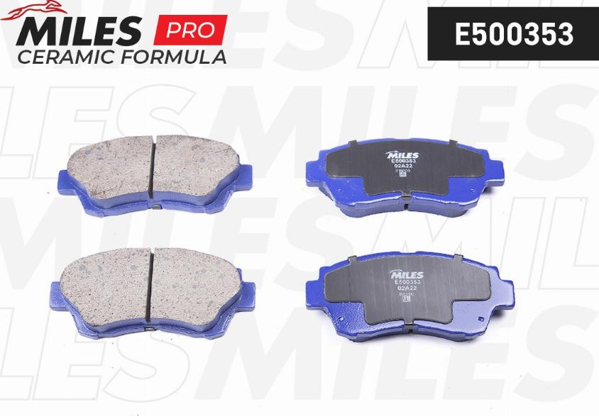 Miles E500353 - Kit pastiglie freno, Freno a disco autozon.pro