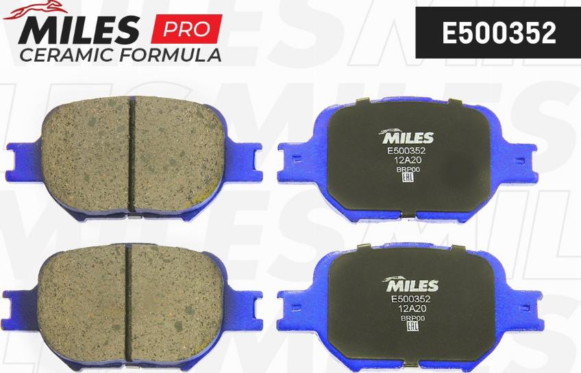 Miles E500352 - Kit pastiglie freno, Freno a disco autozon.pro